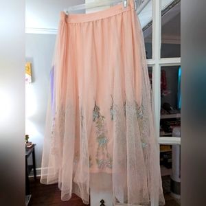 Peach floral Tool skirt